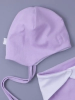 Шапка для девочки с ушками осенняя и снуд