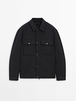 Massimo Dutti Куртка с карманами, темно-синий