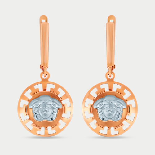 Женские серьги из розового золота 585 пробы без вставок (арт. 02272)