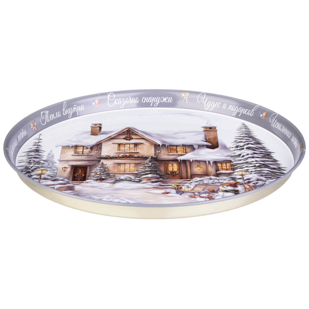 Поднос сервировочный "Christmas collection" 33*2,1см