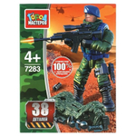 Конструктор пластмассовый 38эл. "Солдат" 7283-ZH (Город мастеров)