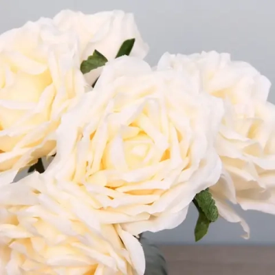 Цветы искусственные «Нежная роза» букет 6шт 24см чайные