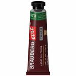 Краска масляная художественная BRAUBERG ART PREMIERE, 46 мл, проф. серия, ЗЕМЛЯНАЯ ЗЕЛЕНАЯ, 191433