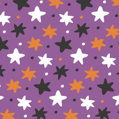 Buy baby fabric hand drawn stars purple