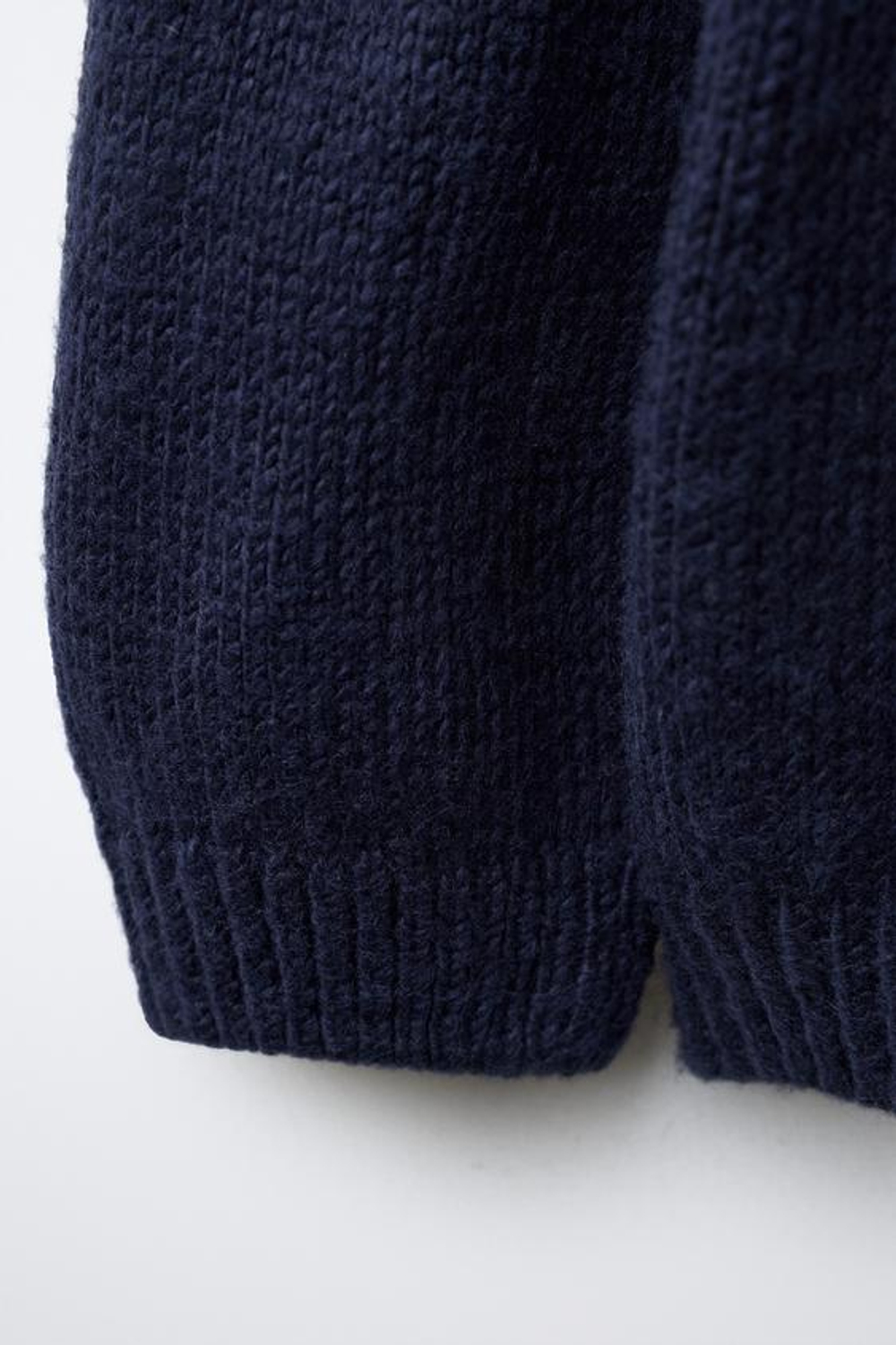 ZARA ЖАККАРДОВЫЙ СВИТЕР С УЗОРОМ «ДЕРЕВЬЯ», МОРСКОЙ СИНИЙ