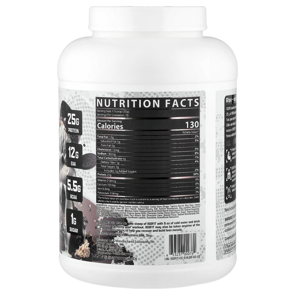 Nutrex Research, IsoFit®, протеин, печенье и сливки, 2450 г (5 фунтов)