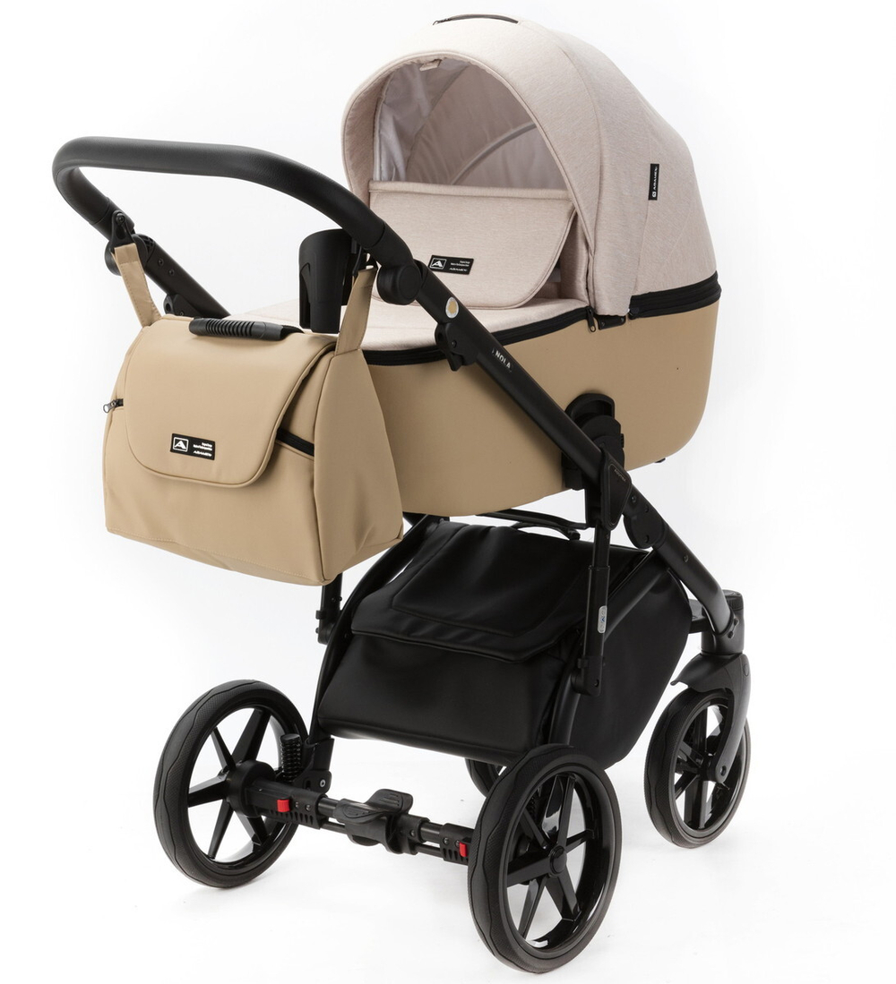 Детская коляска Adamex Nola 3 в 1 N-PS145 (БЕЖ + БЕЖ.- КОЖА)