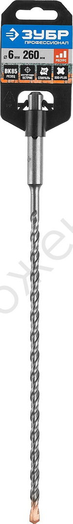 ЗУБР Профессионал 6 x 260 мм, SDS-plus бур (29314-260-06)