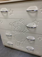 Пеленальный Комод Соня 80/4 Мишка СЛОН КОСТЬ (4 ящика), Шариковые направляющие