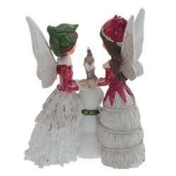 GAEM Фигурка декоративная "Феи и снеговик", L8 W3,5 H10 см