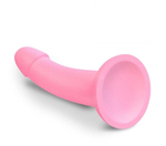 Фаллоимитатор из жидкого силикона Dildolls Glitzy - 17,6 см. (Цвет: розовый)