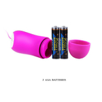 Розовое виброяйцо с рёбрышками (Цвет: розовый)