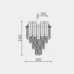 Настенный светильник MODELUX ML.9006.02 GD-SM