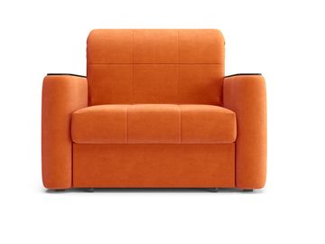 Кресло Ницца НПБ  0,8- Velutto 27 оранжевый/накладка венге