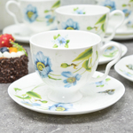 Чайный набор 12 предметов 240мл "Flowers" 205-993, костяной фарфор