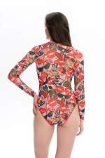 Купальник на молнии с рукавами "Fashion"