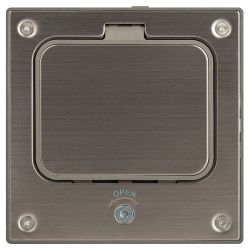 Люк ЭРА ОФИС 18-6002-03 IP66 в бетон с розеткой под шестигранник серый