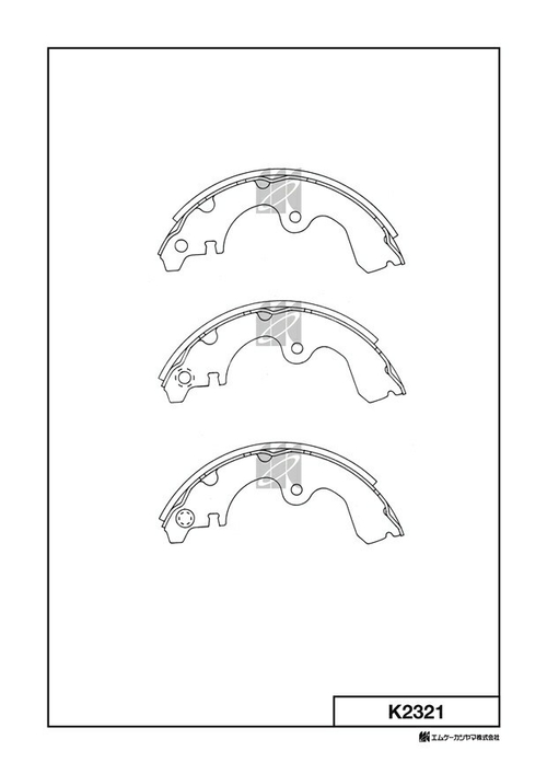 Барабанные тормозные колодки KASHIYAMA K2321