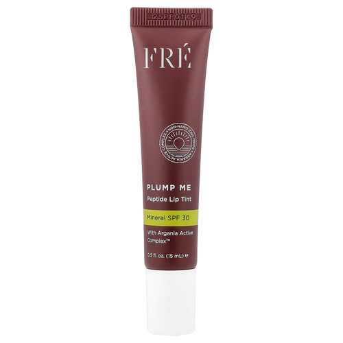 Fre, Plump Me, пептидный тинт для губ, SPF 30, кассис, 15 мл (0,5 жидк. унции)