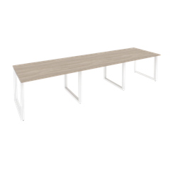 Onix Стол переговорный O.MO-PRG-3.2 Дуб Аттик/Металл Белый 3540*980*750