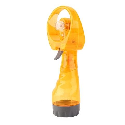 Портативный ручной вентилятор с пульверизатором, цвет оранжевый