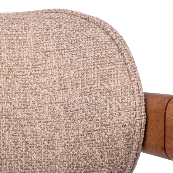 Стул Oberon, бежевая рогожка, ножки орех