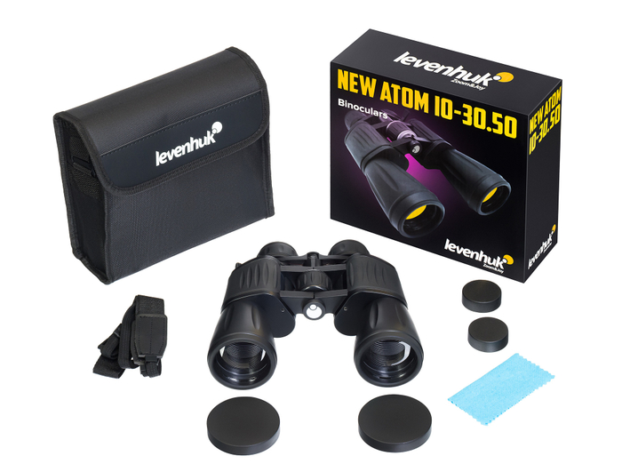 Бинокль Levenhuk New Atom 10–30x50