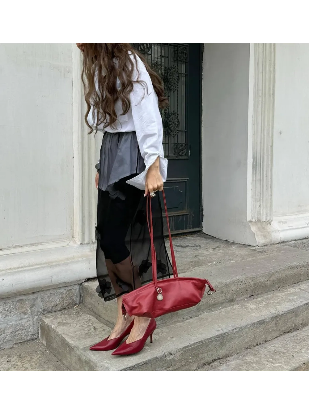 Юбка макси прозрачная