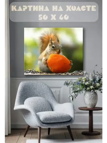 Картина на стену 40 X 50 Белка