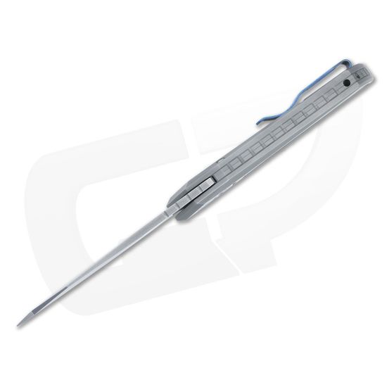 Нож автоматический Pro-Tech OLIGARCH CUSTOM 002 (2024 г.) - сталь CPM-MagnaCut, рукоять сталь, кнопка абалон, клипса титан