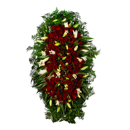 Ритуальный венок из живых цветов №10 (180 см)