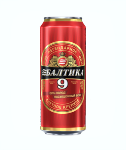 Пиво Балтика 9 крепкое 0,43 л ж/б