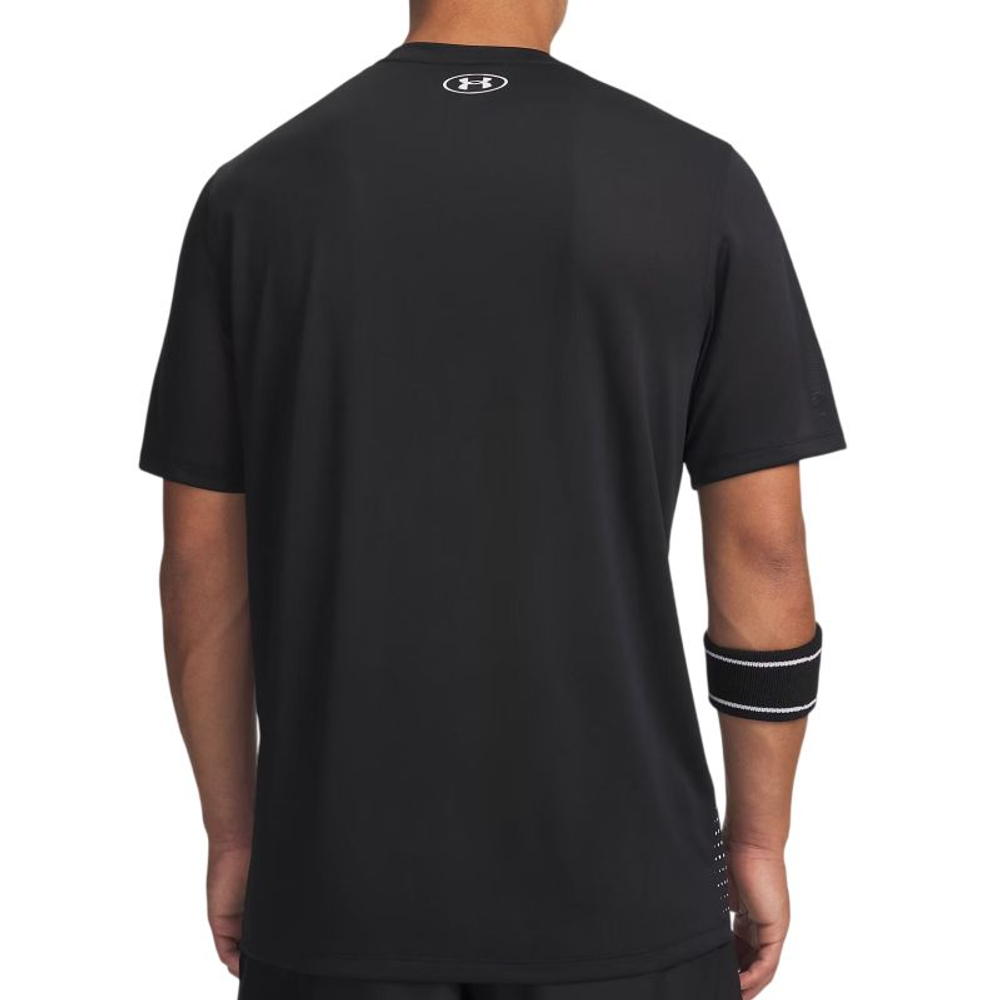 Мужская теннисная футболка Under Armour Tech Play - black/white