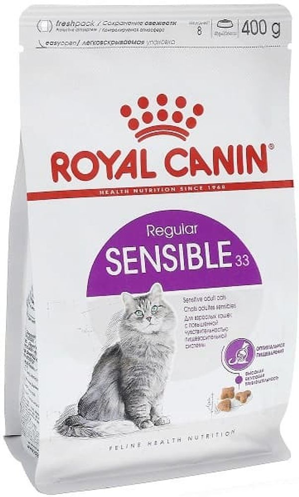 Royal Canin Sensible Корм д/кошек 33 (2кг+4пауча) Акция!