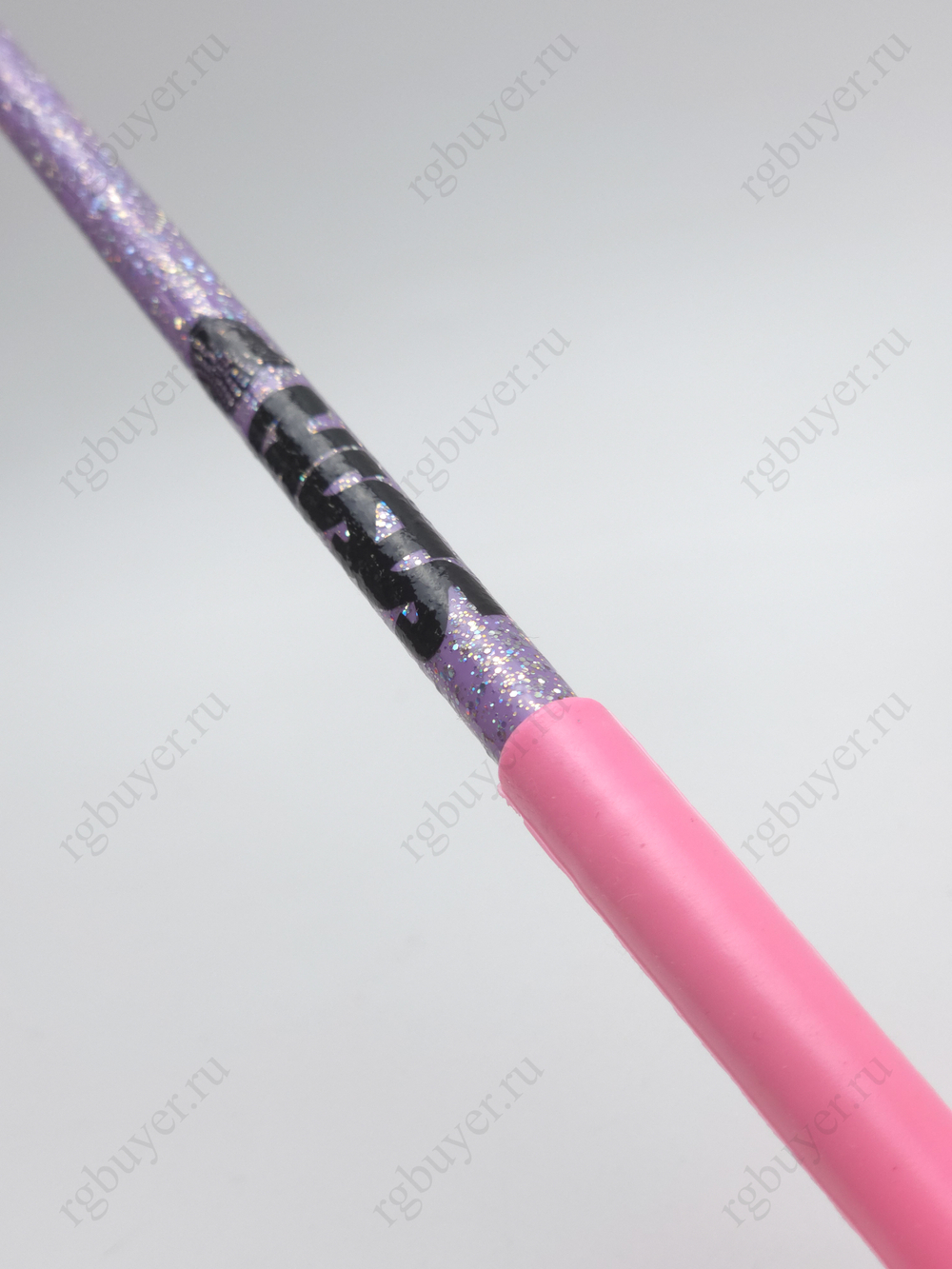 Палочка Sasaki 57 см с блеском фиолетовая с розовой ручкой RRKxР (Lilac x Pink)