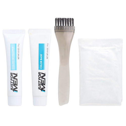 Just for Men, краска для усов и бороды, нанесение кисточкой, средний/темный коричневый М-40, 1 набор многократного применения