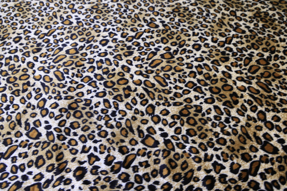 Бархат стрейч леопард