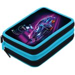 Пенал 3 отделения 200х140х60 Berlingo Neon car 3, ткань