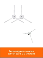 Комплект боковых щеток для Vacuum-Mop 2 Lite MJSTL, Vacuum-Mop 2 Pro MJST1SHW 8022402531 (9001754481)