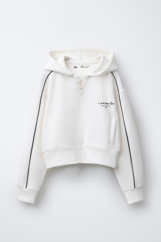 ZARA ХУДИ ИЗ СМЕСОВОГО МОДАЛА, ЭКРЮ