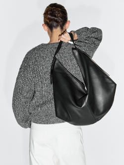 Massimo Dutti Сумка из кожи наппа, черный