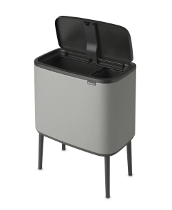 Brabantia Bo Touch 11+23л мусорный контейнер для минерального бетона серый