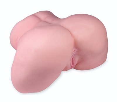 Реалистичный мастурбатор-полуторс с 2 рабочими отверстиями (Цвет: телесный)