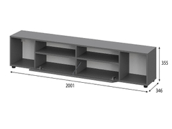 Денвер тумба для телевидеоаппаратуры / Графит серый