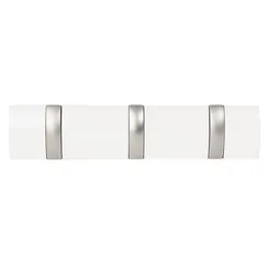 Настенная вешалка Flip 3 крючка белая