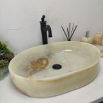 Раковина из оникса Oval Green Big OY-61570 60*40*14