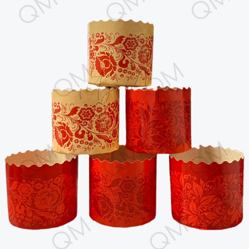 Форма бумажная под кулич 70/60 мм "Красная Пасха" от 20 шт/ 1 упак