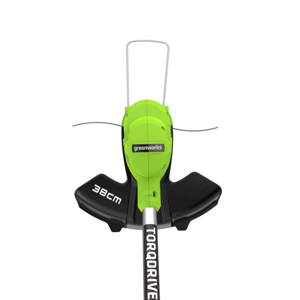 Триммер аккумуляторный Greenworks GD40LT, 40V, 38 см, с 1хАКБ 8 Ач и ЗУ (2112207UH)