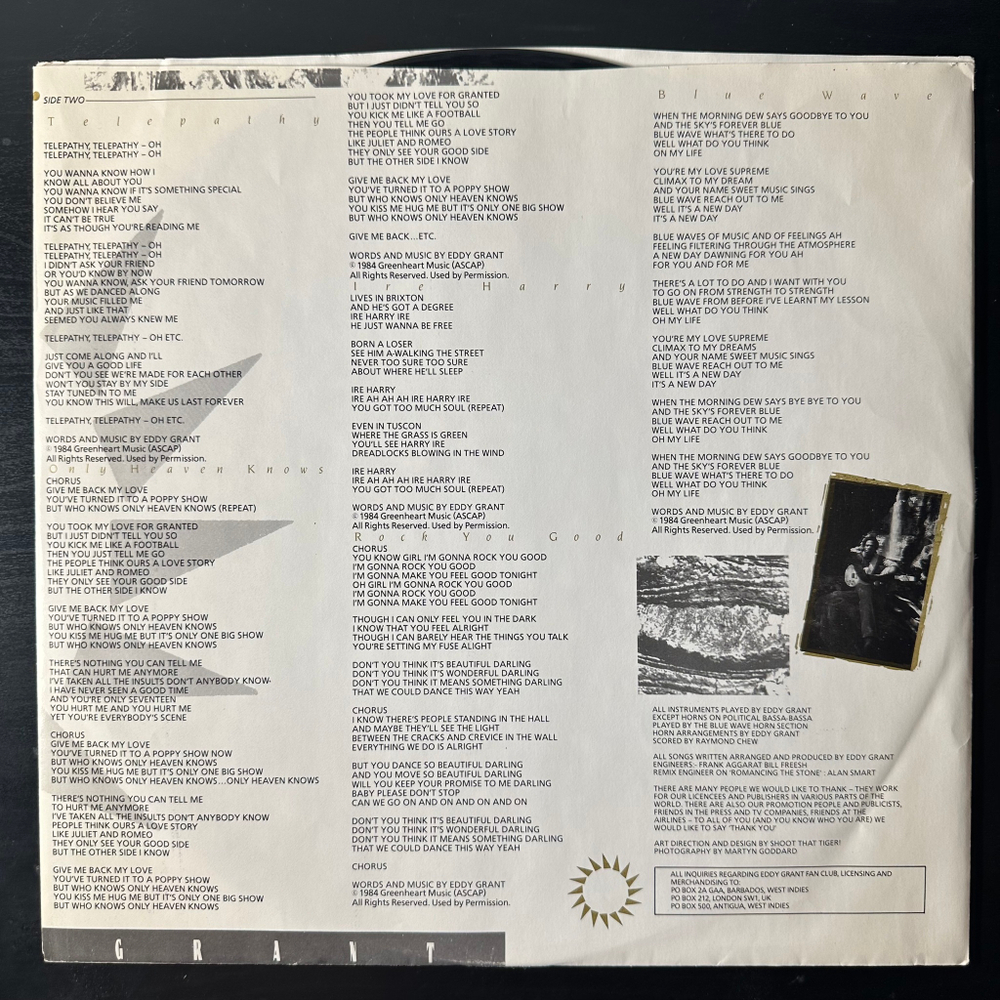 Eddy Grant ‎– Going For Broke (США 1984г.)