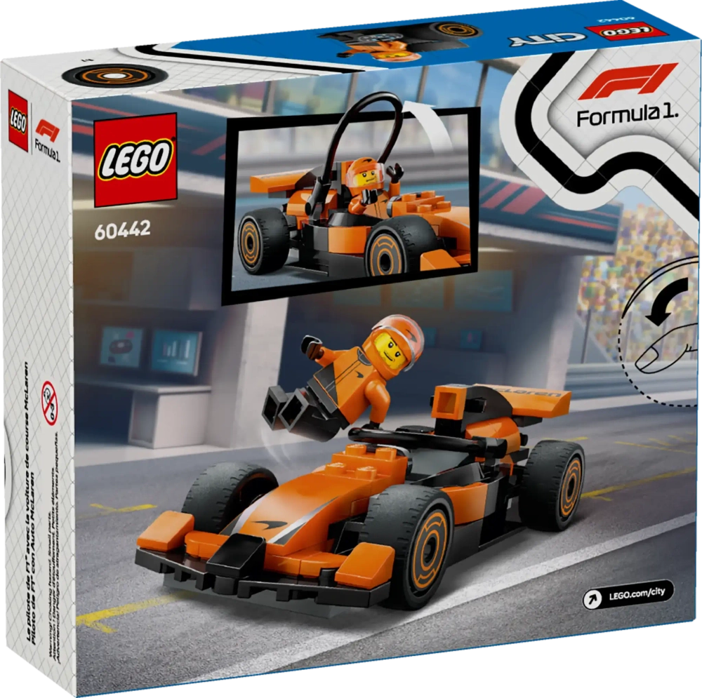 Конструктор LEGO City 60442 Гонщик Формулы-1 на гоночном автомобиле McLaren